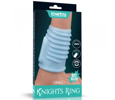 Насадка с вибрацией Spiral Knights Ring, голубой, Ø 3,6 см, 10 см Насадка с вибрацией Spiral Knights Ring, голубой, Ø 3,6 см, 10 см