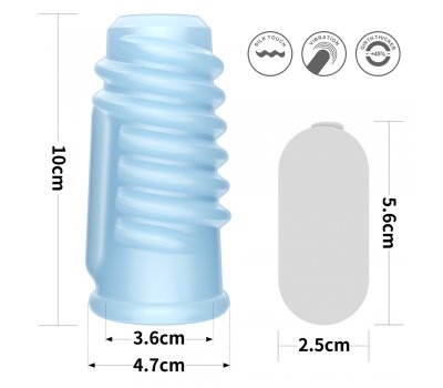 Насадка с вибрацией Spiral Knights Ring, голубой, Ø 3,6 см, 10 см Насадка с вибрацией Spiral Knights Ring, голубой, Ø 3,6 см, 10 см