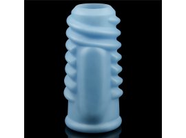 Насадка с вибрацией Spiral Knights Ring, голубой, Ø 3,6 см, 10 см-foto4