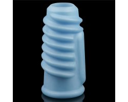 Насадка с вибрацией Spiral Knights Ring, голубой, Ø 3,6 см, 10 см-foto3