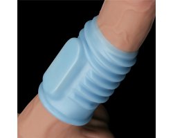 Насадка с вибрацией Spiral Knights Ring, голубой, Ø 3,6 см, 10 см-foto6