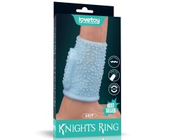 Насадка с вибрацией Knights Ring, голубая, Ø 3,7 см