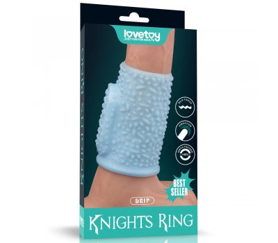 Насадка с вибрацией Knights Ring, голубая, Ø 3,7 см Насадка с вибрацией Knights Ring, голубая, Ø 3,7 см