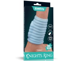 Насадка с вибрацией Wave Knights Ring, голубая, Ø 3,7 см