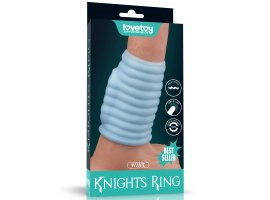 Насадка с вибрацией Wave Knights Ring, голубая, Ø 3,7 см