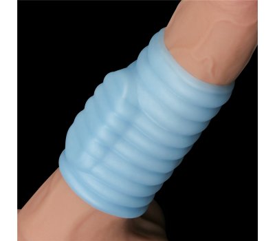 Насадка с вибрацией Wave Knights Ring, голубая, Ø 3,7 см