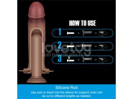 Силиконовый фаллопротез на ремнях Ingen Enhanced Set, телесный, 21,4 см, Ø 5,8 см-foto3