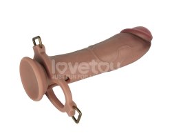 Силиконовый фаллопротез на ремнях Ingen Enhanced Set, телесный, 23,6 см, Ø 6,7 см-foto5