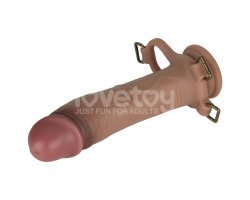 Силиконовый фаллопротез на ремнях Ingen Enhanced Set, телесный, 23,6 см, Ø 6,7 см-foto6