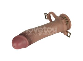 Силиконовый фаллопротез на ремнях Ingen Enhanced Set, телесный, 23,6 см, Ø 6,7 см-foto6
