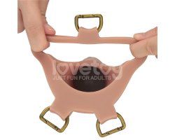 Силиконовый фаллопротез на ремнях Ingen Enhanced Set, телесный, 23,6 см, Ø 6,7 см-foto9
