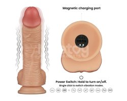 Страпон на ремнях с вибрацией Lovetoy Enhanced, телесный, 22 см, Ø 4,5 см-foto8