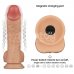 Страпон на ремнях с вибрацией Lovetoy Enhanced, телесный, 22 см, Ø 4,5 см