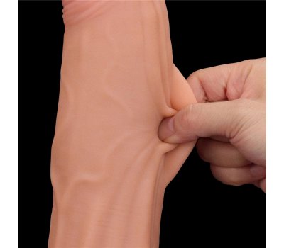 Реалистичный фаллоимитатор на присоске King Sized Sliding Skin Dual Layer Dong, 31 см, Ø 6,2 см
