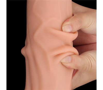 Реалистичный фаллоимитатор на присоске King Sized Sliding Skin Dual Layer Dong, 31 см, Ø 6,2 см