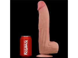 Реалистичный фаллоимитатор на присоске King Sized Sliding Skin Dual Layer Dong, 31 см, Ø 6,2 см-foto12