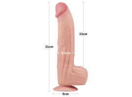Реалистичный фаллоимитатор на присоске King Sized Sliding Skin Dual Layer Dong, 31 см, Ø 6,2 см-foto13