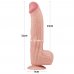 Реалистичный фаллоимитатор на присоске King Sized Sliding Skin Dual Layer Dong, 31 см, Ø 6,2 см
