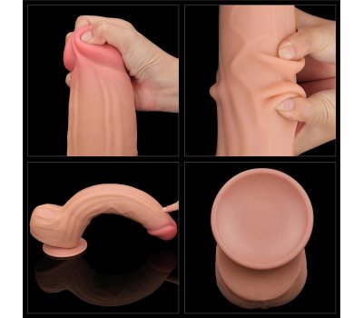 Реалистичный фаллоимитатор на присоске King Sized Sliding Skin Dual Layer Dong, 31 см, Ø 6,2 см