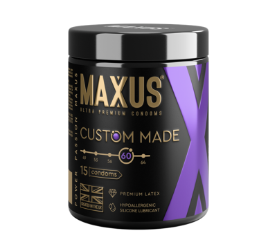 Презервативы MAXUS Custom Made 60 №15 в железном кейсе, увеличенные X-Edition, 15 шт