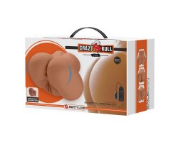 Мастурбатор вагина и анус с вибрацией Crazy Bull Luna, мулатка-foto3
