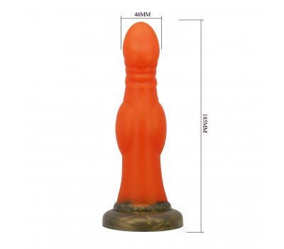 Фаллоимитатор из силикона Rippled Monster 18,5 см, Ø 4,6 см