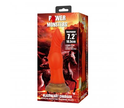 Фаллоимитатор из силикона Rippled Monster 18,5 см, Ø 4,6 см