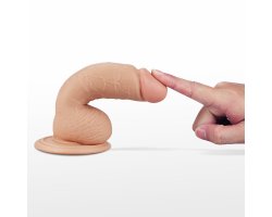 Вибратор с мошонкой Real Extreme телесный 18 см, Ø 3,5 см-foto4