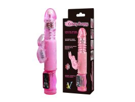 Вибратор-ротатор с поступательными движениями «Crazy Bunny», 23,3 см, Ø 3,5